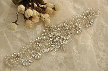 Wholesale Crystal Rhinestone Applique with Pearls for Bridal Sash, Wedding Gown, Bridal Accessories, DIY Wedding