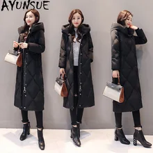 AYUNSUE женский пуховик Зимнее пальто Женская Толстая Корейская черная парка верхняя одежда женская одежда Casaco De Inverno Feminino KJ469