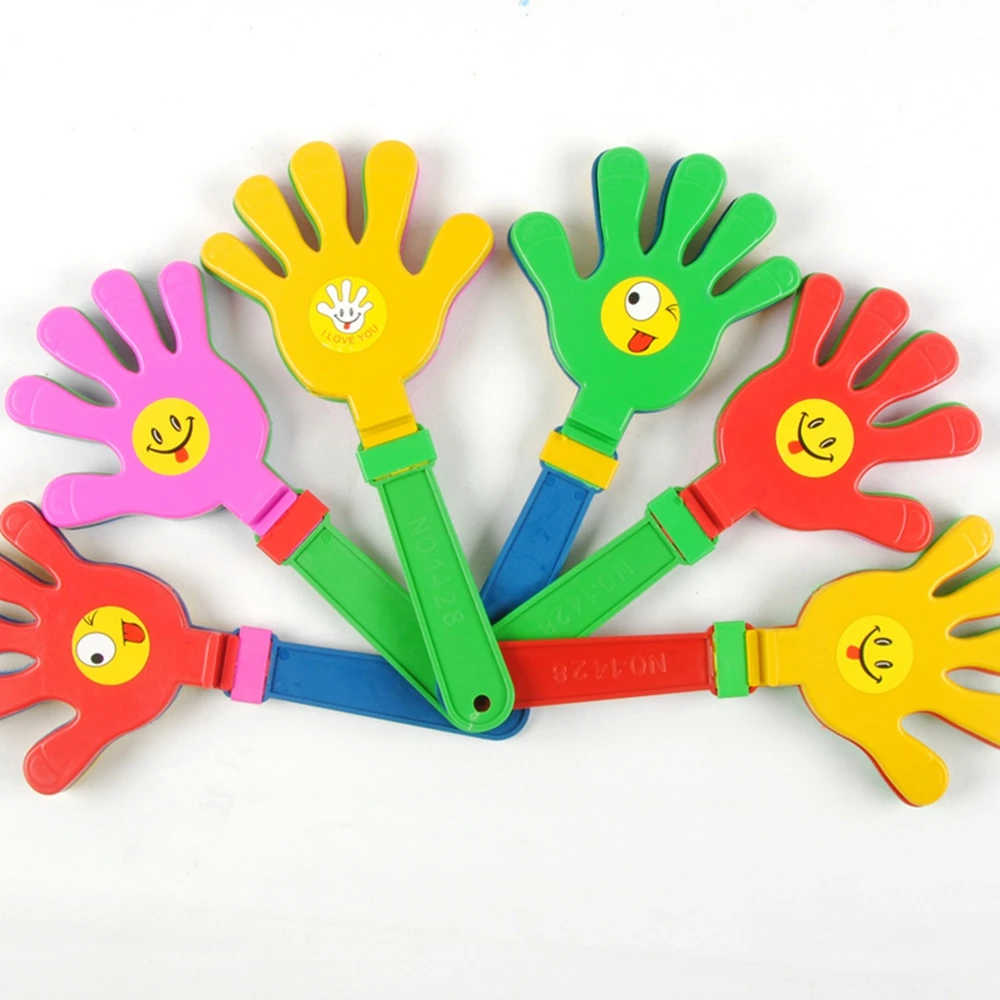 5 шт. пластиковые смайлики ручной Clappers детские игрушки для дня рождения вечерние звукопроизводители игрушки подарок HG6925X5