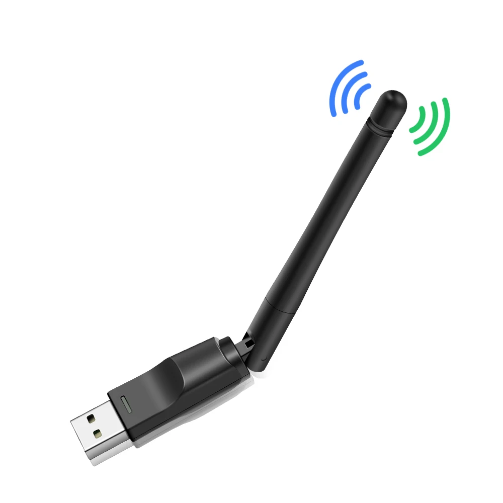 Wifi антенна USB 2,0 wifi адаптер wifi usb ethernet TECHKEY 150 Мбит wifi ключ 802,11 ngb enchufe wifi lan chromecast для ТВ - Цвет: black