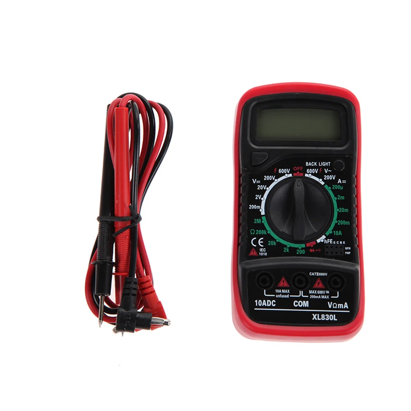 200 600V 10A 20M Digital LCD Test Current Multimeter Voltmeter Ammeter