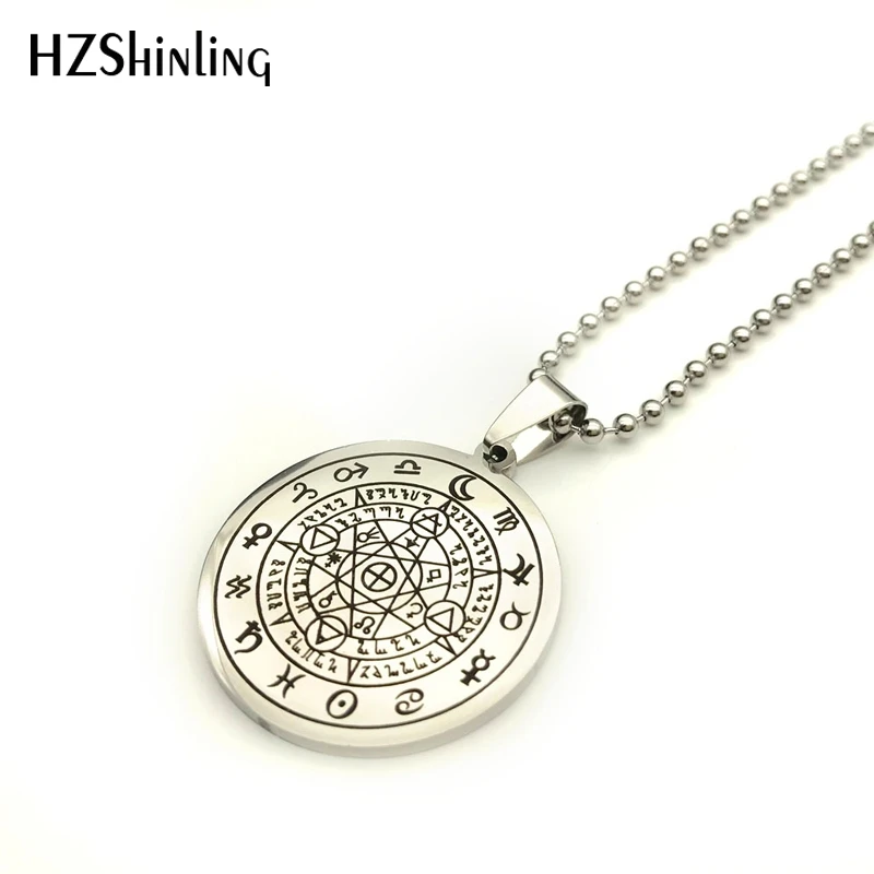 Новинка 2018 подвеска из нержавеющей стали Sigil Magic Witchcraft ожерелье с логотипом