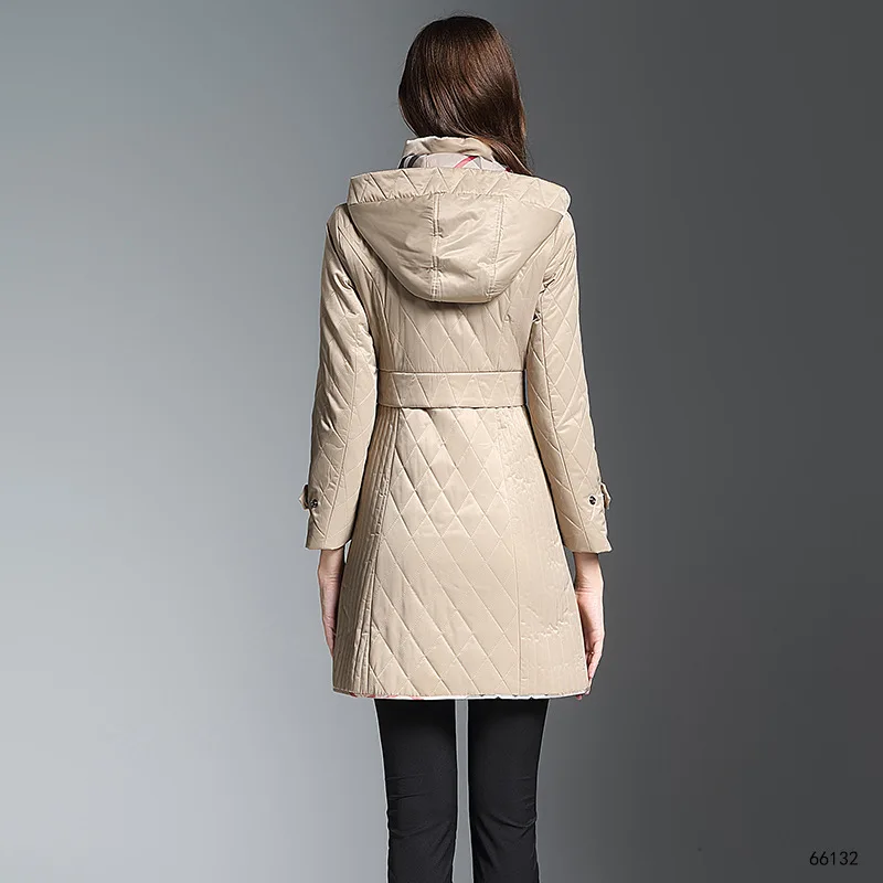 Женская куртка высокого качества пальто средней длины тонкое женское пальто