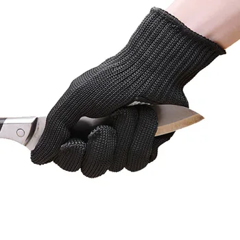 

New 1 Pc Safety Anti-skid Anti-Cutting Gloves With Palm Dotted Stainless Steel Wire Cut-Resistant Gloves For hunting