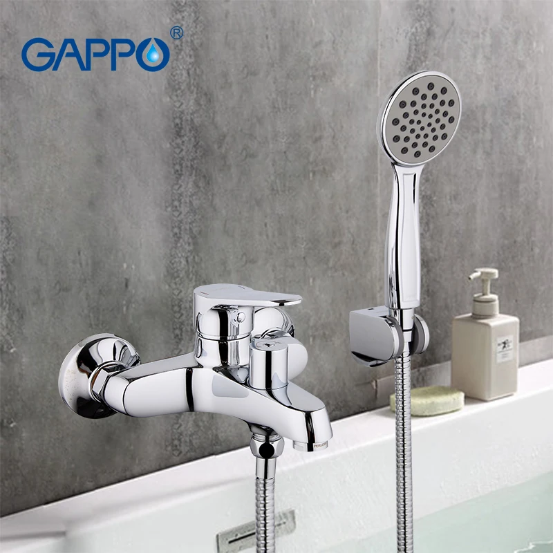 Günstige GAPPO Chrom Poliert Badewanne Ventil Dusche Armaturen Wand Montiert Bad Wasserhahn Mischbatterie Einzigen Handgriff Kalt Und Warmwasser