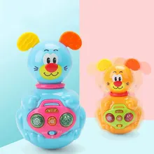 Новорожденный ребенок вокальная игрушка кивающий тумблер музыкальные погремушки мигающий свет Прорезыватель игрушка подарок обучающая игрушка