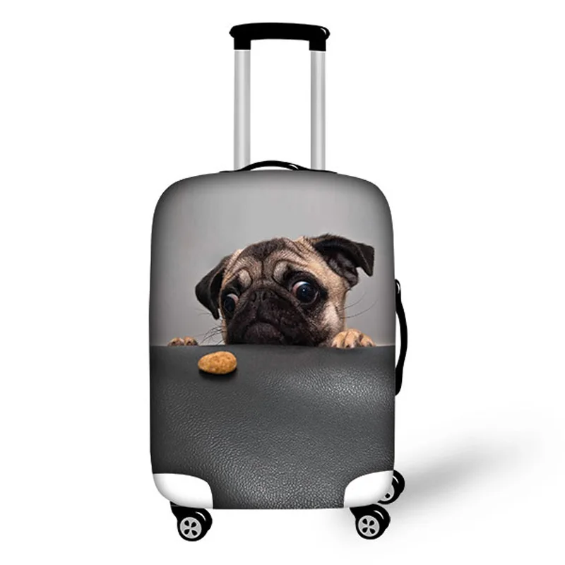 

Cute Animal Pug Dog Printing Suitcase Cover Elastic Waterproof Travel Luggage Protective Dust Cover to 18-28 inch Luggage Set