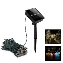 200 светодиодный s наружные солнечные лампы для газонов светодиодный Сказочный свет гирлянды для праздника рождественской вечеринки декоративные гирлянды солнечные садовые Водонепроницаемые огни