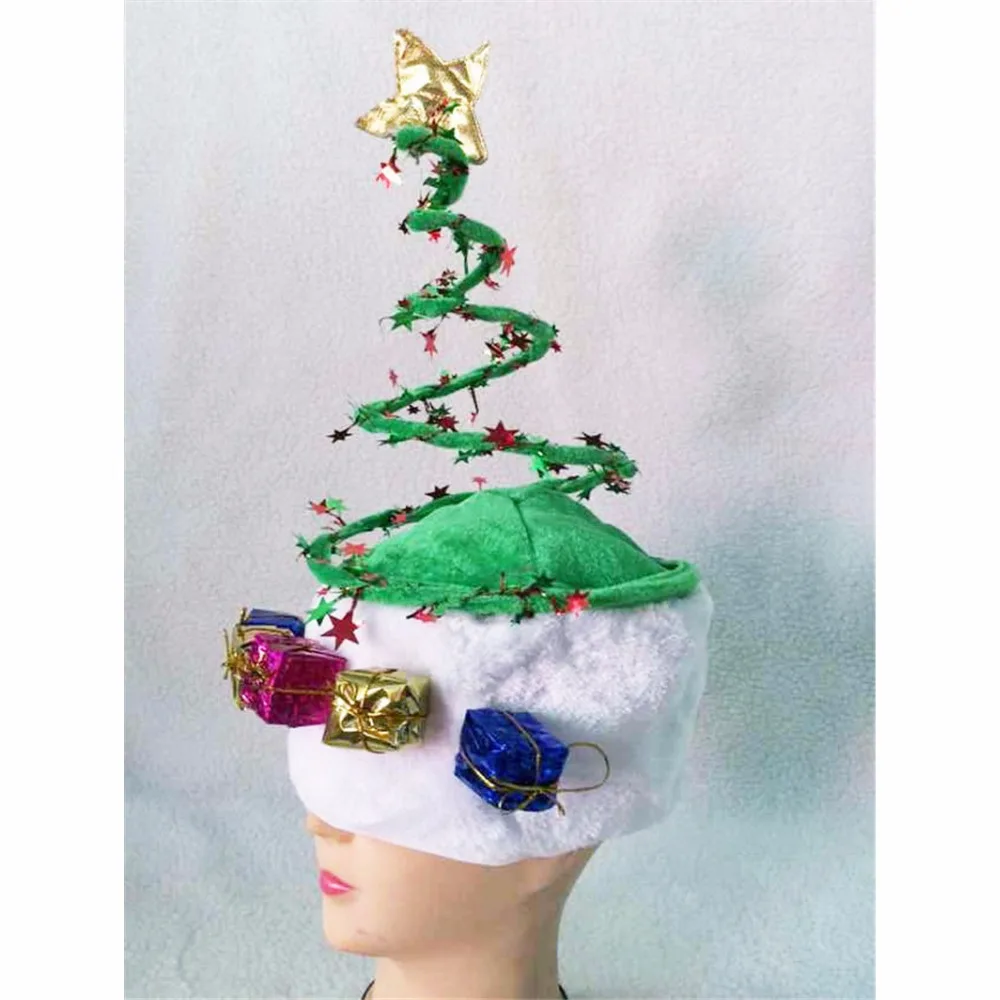 1 шт. креативные индивидуальные крышки с пружинами рождественские шляпы рождественские украшения вечерние украшения