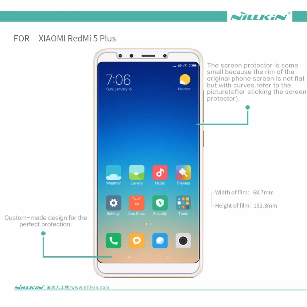 Nillkin прозрачная ПЭТ Высокая Прозрачная/матовая защитная пленка для xiaomi redmi5 redmi 5 plus Защитная пленка для экрана