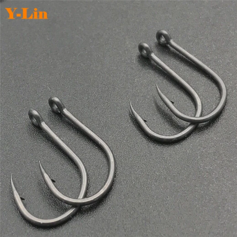 Carp Fishing Hooks Wide Gape Or Curve Shank Barbless or Micro Barb 