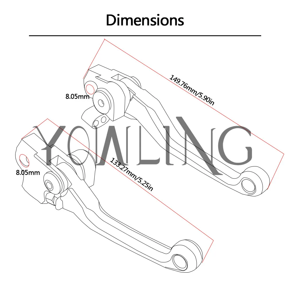 2018 New Motocross CNC Pivot Brake Clutch Levers Dirt Bike FOR YAMAHA YZ125 YZ250 YZ250F YZ426F YZ426F YZ450F YZF 250 426 450
