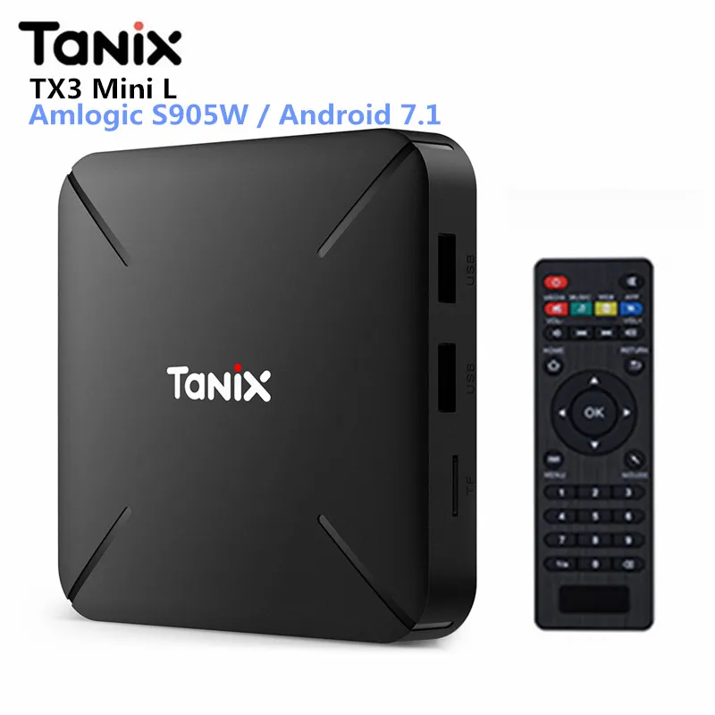 Tanix TX3 Mini L S905W 4K Android 7.1 TV Box Max 1G/ 2G RAM 8G/ 16G ROM Quad Core Amlogic S905W Smart Media Player PK X96mini