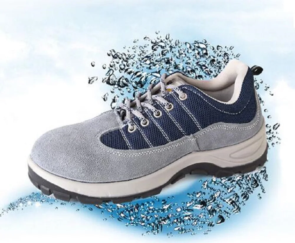 2018 new fashion safety shoes steel toe and sole for men anti-smashing work boots work shoes safety bot