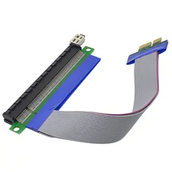 10 шт./лот высокое качество PCIe PCI E Express PCI-E 1X к 16X Riser Card usb-удлинитель ленточный Удлинительный Кабель-адаптер