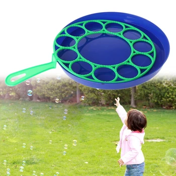 

New Bubble Dish Big Bubble Tool Soap Bubble Maker Blower Set Outdoor Toy Gifts