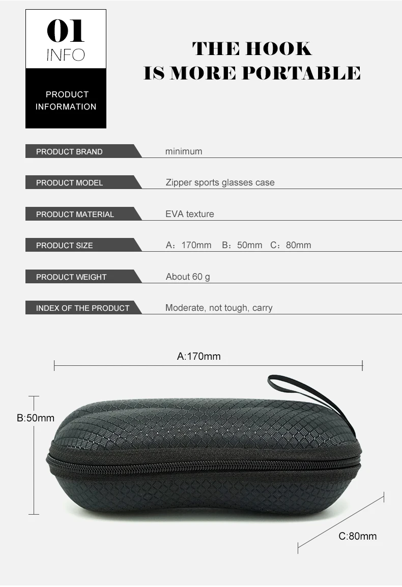 1 (2) MINIMUN Lattice Sunglasses Case High Quality Women Men Glasses Box Zipper Eyewear Cases Eyewear Accessories 