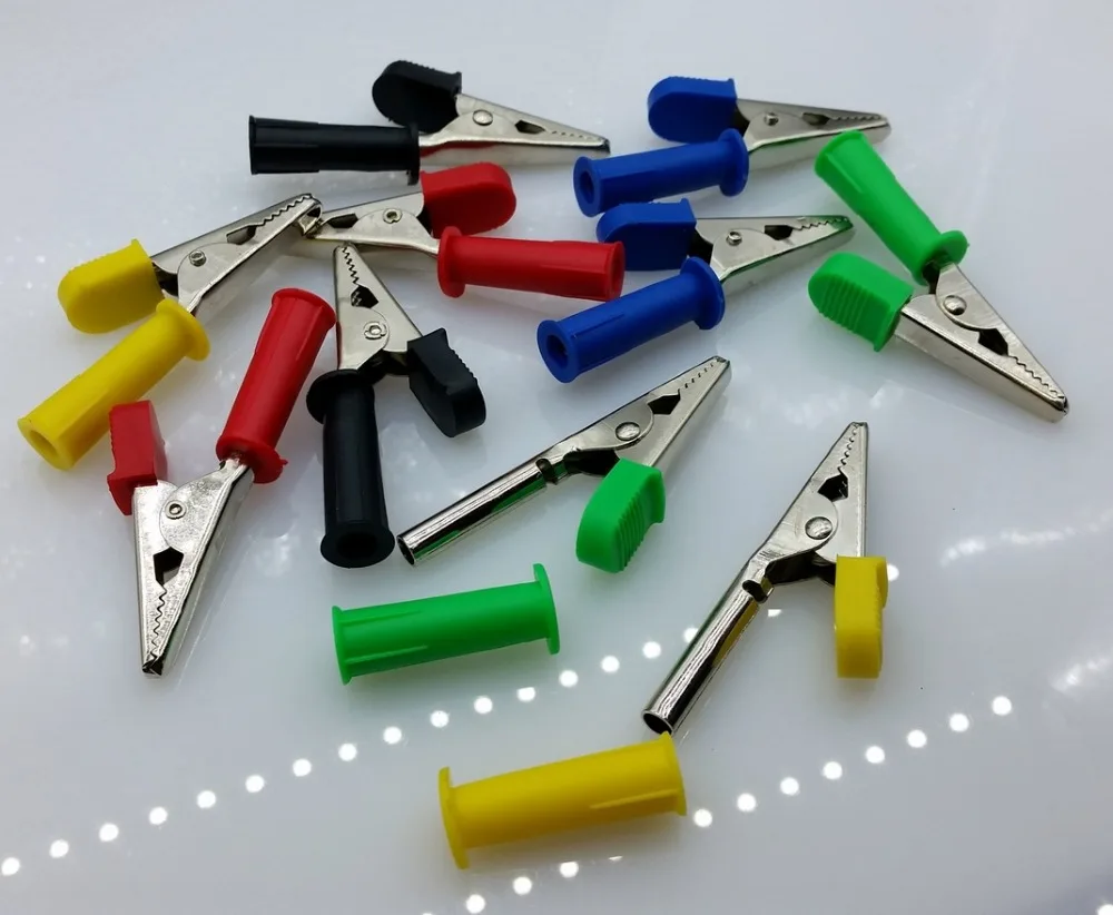 

5 color Copper alligator clip with 4mm banana socket 30A MAX 10pcs/lot