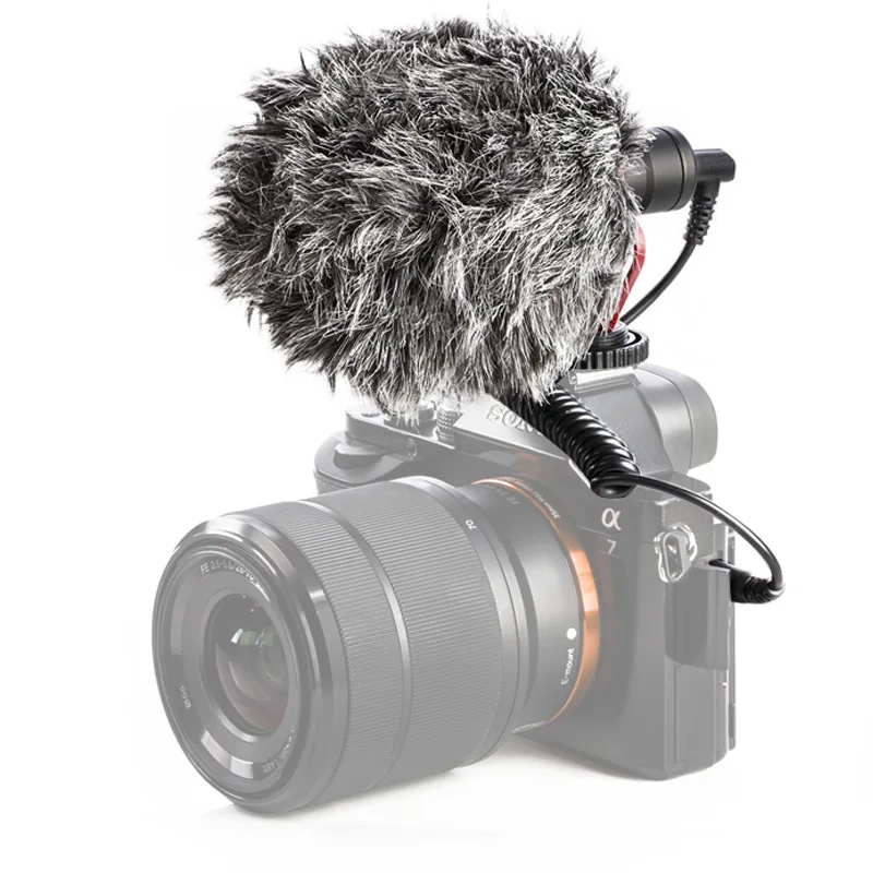 

Camera Microphone 3.5mm Wired Condenser Sound Stereo Microphone for Computer Mobile Phone Recording Braodcasting Microfone