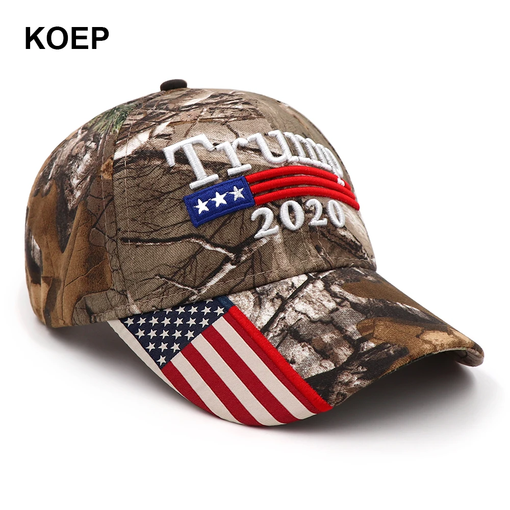 Donald Trump 2020 Hat Black USA Flag Make America Great Again Cap