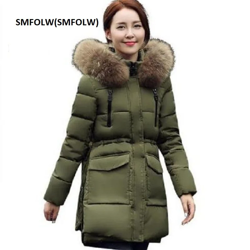 SMFOLW Free shipping! fashion Luxury Large real raccoon