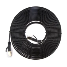 Оголенный провод медный 5 м RJ45 CAT7 Ethernet сеть LAN кабель Шнур Lead плоский UTP патч Позолоченные Поддержка пропускную способность до 600 МГц
