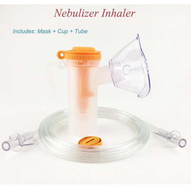 

2PCS New Children & Adult Household Disposable Atomizer Mask Containing Atomizing Cup Connecting Pipe Nebulizer Inhaler
