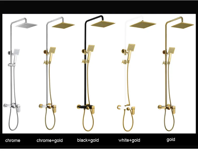 Прямая продажа с фабрики европейский стиль ванной полный меди две функции черного и золотого цвета краски лаком смеситель для душа