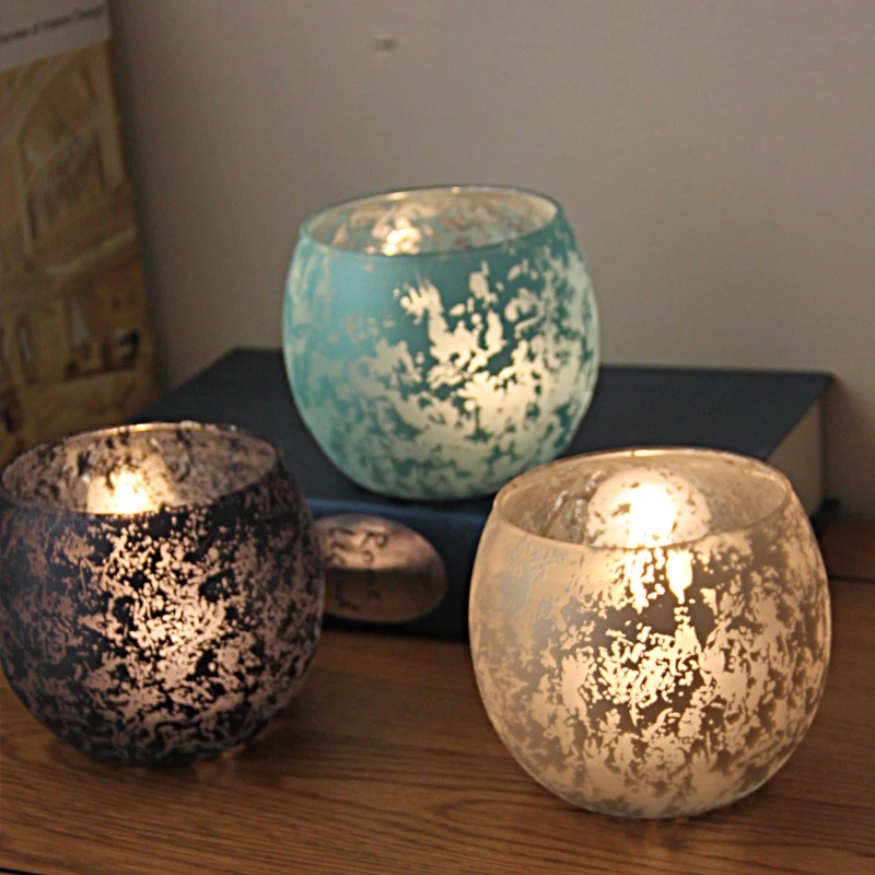 

1 X Handmade Mosaic Candle Holder Romantic Candlelight Dinner Wedding Party Candle Lamp Home Decoration E $