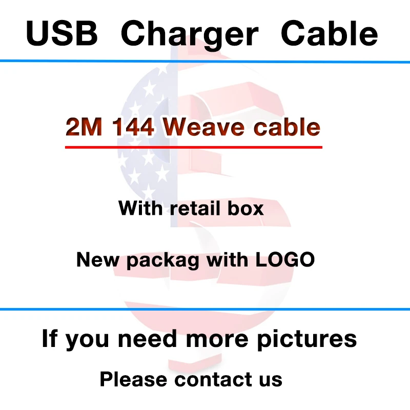 

10pcs OD:3.0mm 2m 6ft USB Data Sync Charger Original Quality Cable metal braid For iphone 6 6S 7 plus 8 X XS MAX XR with box
