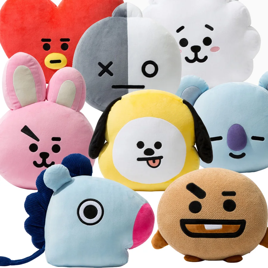 

Cute Cartoon BTS BT21 Plush Doll Toy Bangtan Boys Throw Pillow Cushion Boys Throw Pillow Perfect for Sofa Home Decor