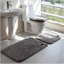 4 шт./компл. высокое качество Бытовая противоскользящая стойка для тряпок коврик для ванной сплошной цвет мягкая подушка для унитаза крышка, колпаки набор