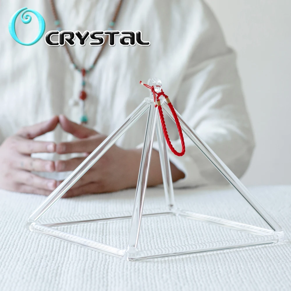 12 дюймов кристалл поющая пирамида для чакра балансировки/йоги/медитации/исцеления звуком