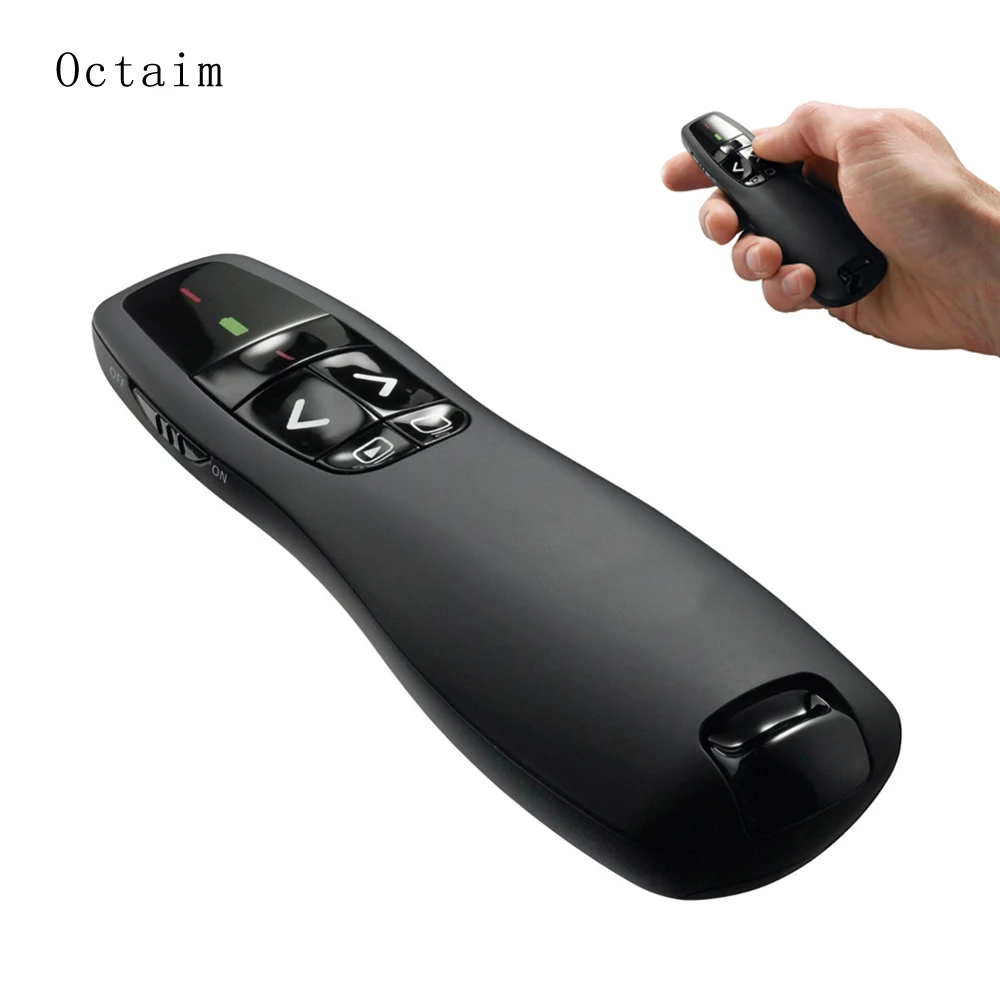 R400 2,4 Ghz USB беспроводной Презентер красная лазерная указка PPT пульт дистанционного управления с ручная указка для презентаций PowerPoint R400 2,4 Ghz USB беспроводной Презентер красная лазерная указка PPT пульт дистанционного управления с ручная указка для презентаций PowerPoint