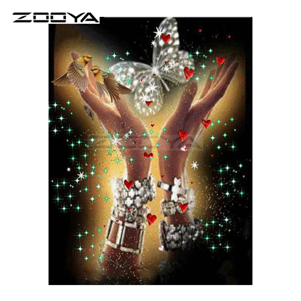 

ZOOYA 5D DIY Diamond Embroidery Animal Butterfly Bird Hand Diamond Painting Cross Stitch Square Drill Mosaic Decoration BK513