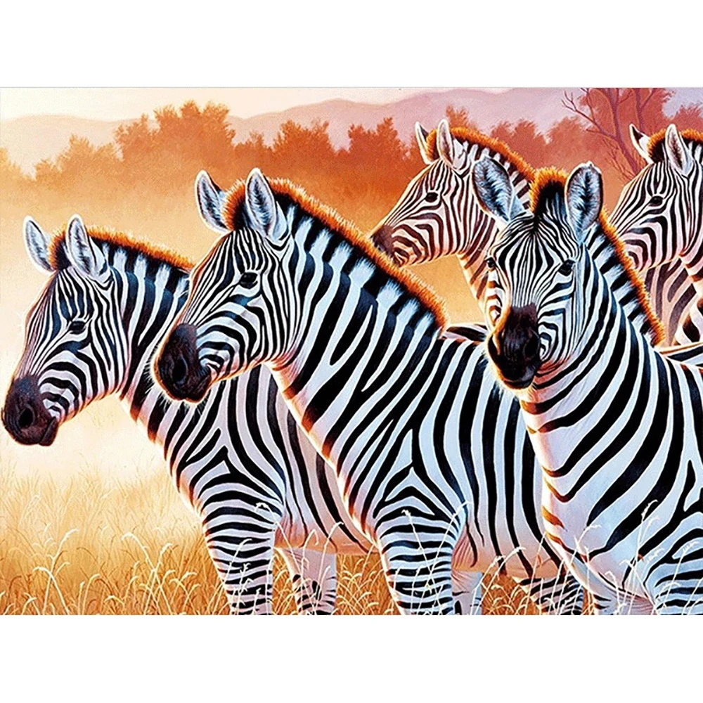 

5D DIY diamond embroidery Zebras diamond painting Cross Stitch full drill Rhinestone mosaic home decoration