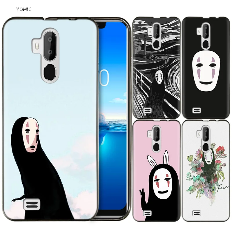 

Silicone Coque Shell Cell Phone Case for Oukitel C12 PRO C12Pro Black Dark Cases Cartoon Spirited Away No Face