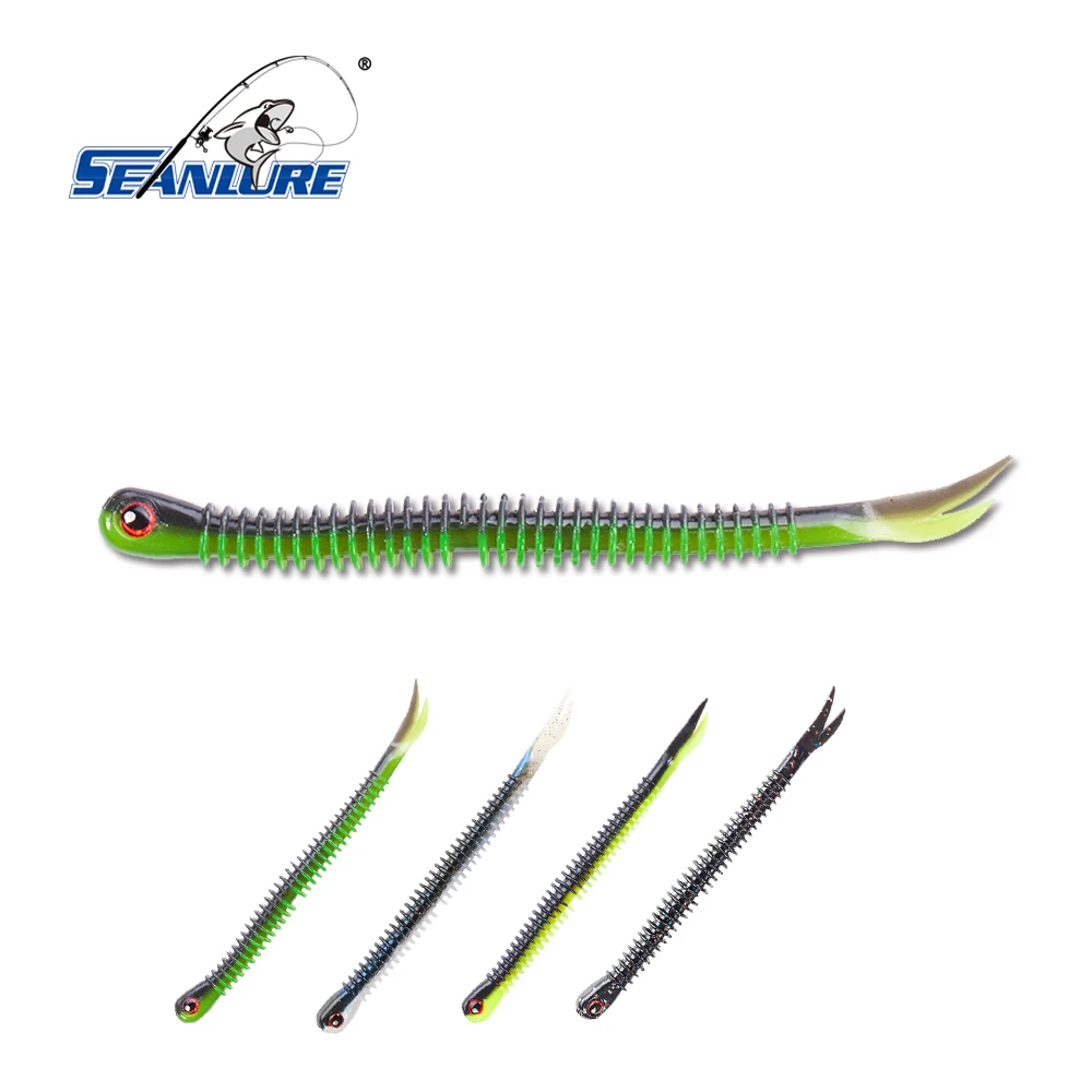 Seanlure 7pcs/Pack 12.5cm 5g Live Eye Worm lure Plastic Artificial Lure