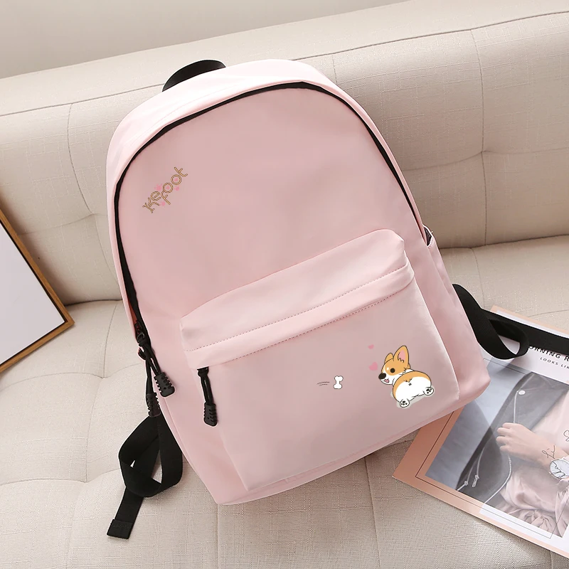 

Korean Cute Corchi Print Bag Schoolgirl Cute Cartoon Backpack Campus Backpack Waterproof Backpack