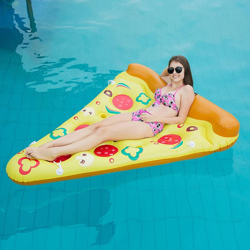 Гигантская надувная пицца ломтик бассейн поплавок ПВХ плавательный матрас для взрослых и детей Вода веселье идеально подходит для летних вечеринок бассейна