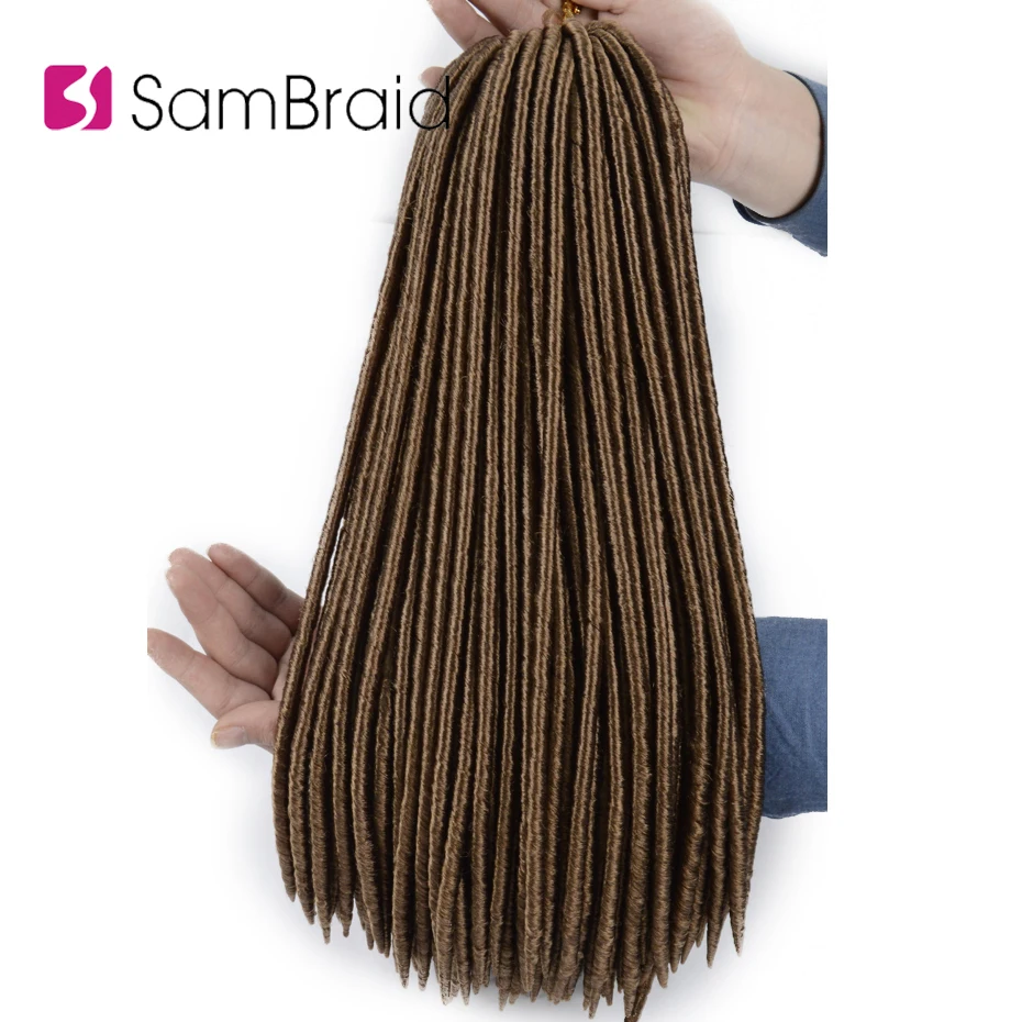SAMBRAID искусственные мягкие косички вязанные крючком 18 дюймов накладные волосы
