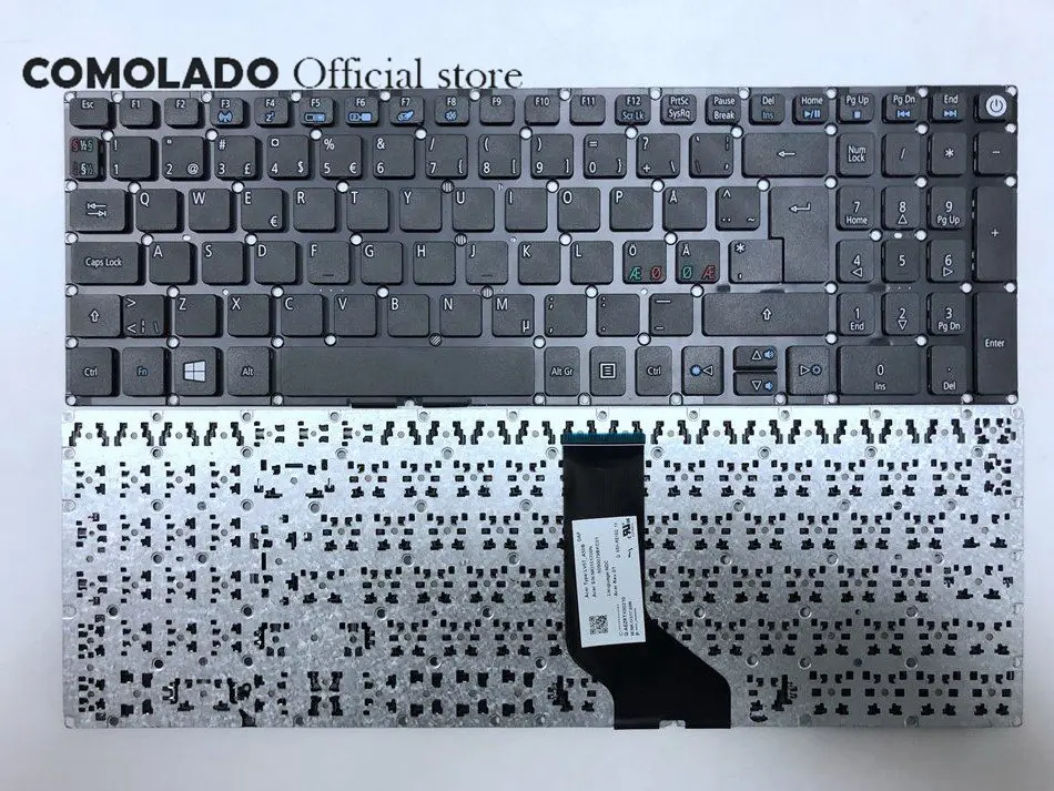 ND Nordic Laptop keyboard for Acer Aspire E5-573 E5-573T E5-573TG E5-573G E5-722 E15 E5-582P 507H 56AV 507H 54G6 F5-572 BLACK ND Layout -1