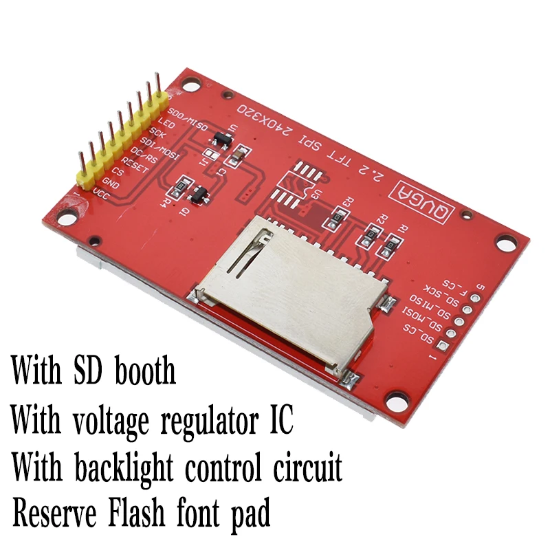 Умная электроника 2,2 дюймов 240*320 точек SPI TFT lcd последовательный порт Модуль дисплей ILI9341 5 V/3,3 V 2,2 ''240x320 для Arduino Diy