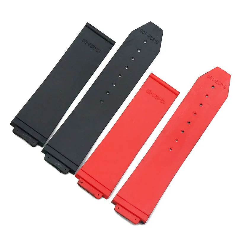 Men's rubber strap watch accessories for HUBLOT Hublot big explosion watch with sports waterproof silicone bracelet 17mmx25mm