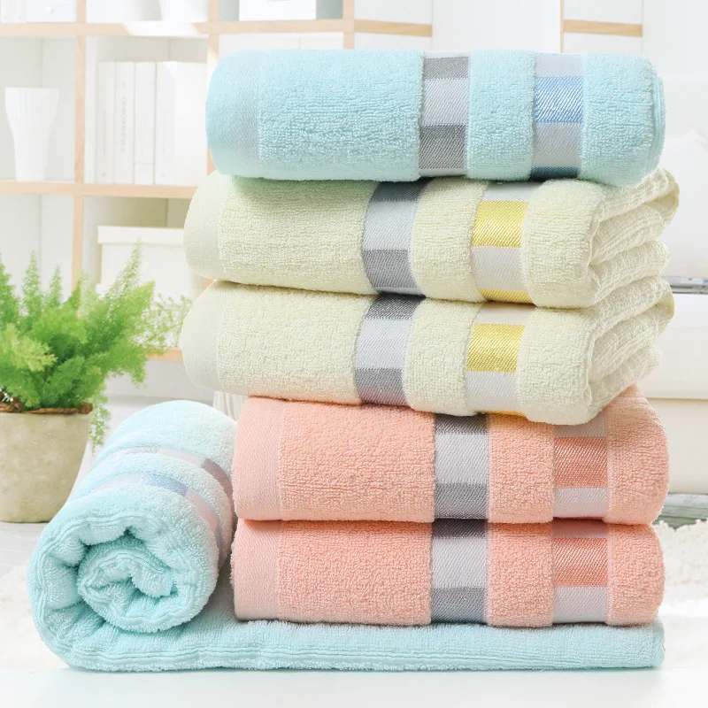 Drop Ship 100 cotton bath towel Plaid squares bath beach towel