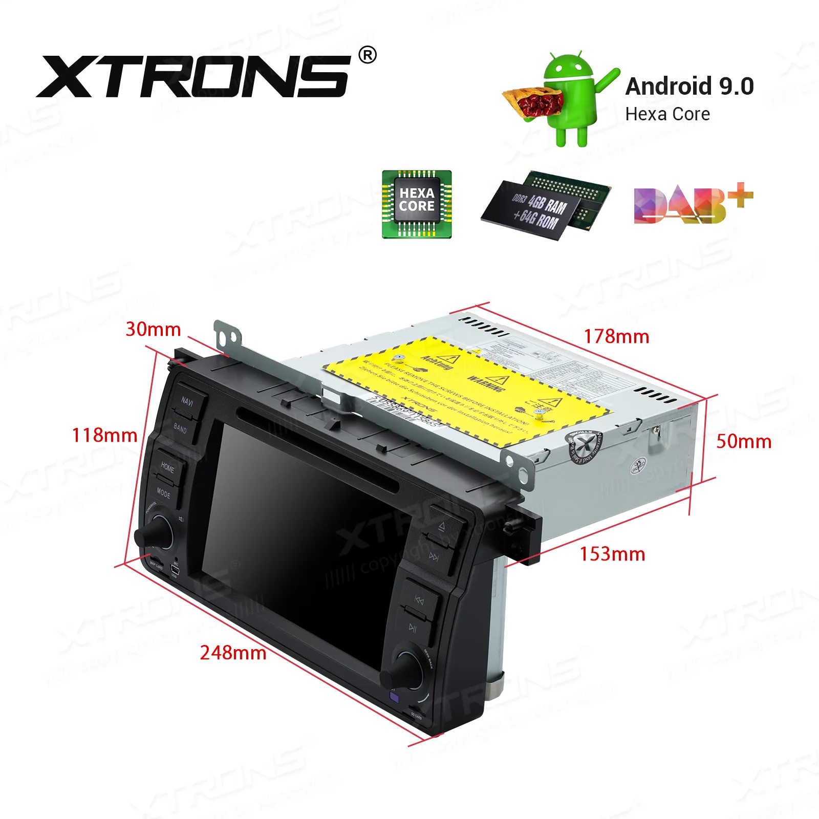 Flash Deal XTRONS PX6 Android 9.0 64G Car Stereo DVD Radio Player GPS for BMW E46 Sedan 1998-2000 2001 2002 2003 2004 2005 For Rover For MG 5