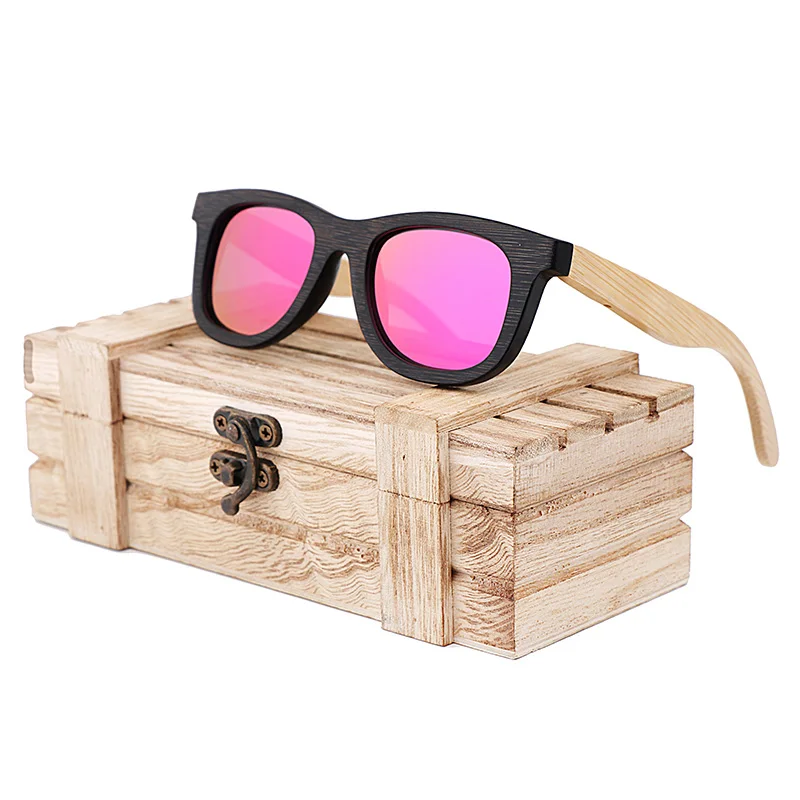 В Ласточка бренд Дизайн детские солнцезащитные очки Многоцветный рамы деревянные очки для детей мальчиков и девочек солнцезащитные очки древесины TAC UV400 - Цвет линз: Pink