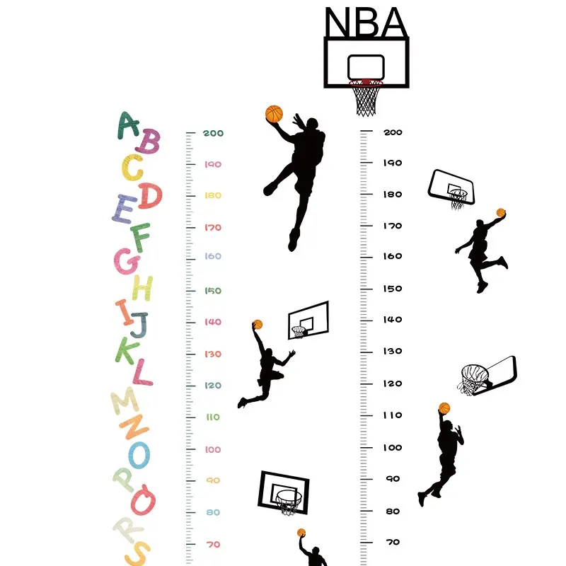 Высота наклейки на стены баскетбол буквы футбол DIY Творческий ПВХ самолет наклейки на стену для детских комнат
