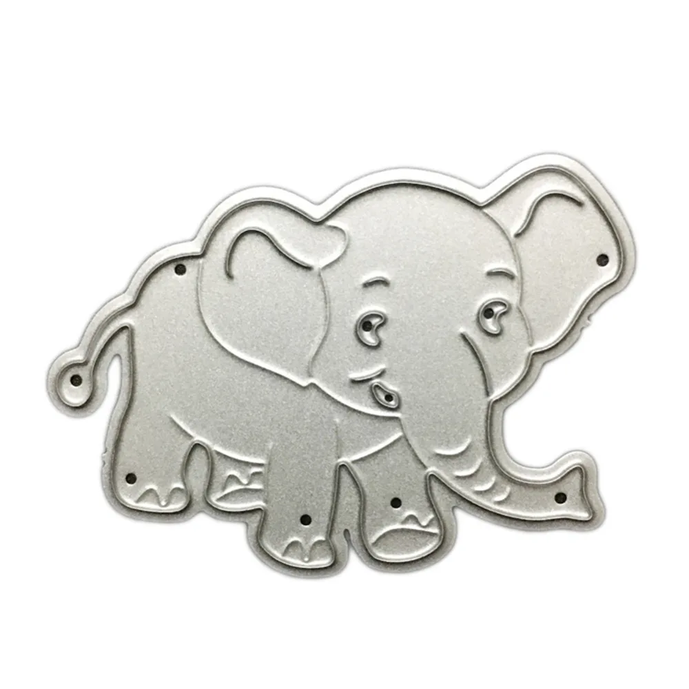 

Hollow Metal Cutting Dies Stencil DIY Scrapbooking Embossing Album Paper Card Craft Elephant for Greeting Cards Decor