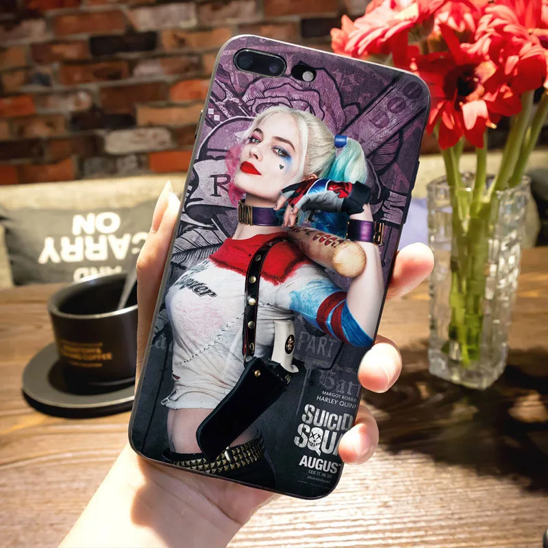 MaiYaCa Harley Quinn отряд самоубийц Джокер подмигивание аксессуары для телефонов Чехол для Apple iPhone 8 7 6 6S Plus X 5 5S SE 11pro max чехол